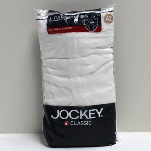 Men's 3 Pack Size 42 Jockey Classic 100% Combed Cotton Full Rise Briefs